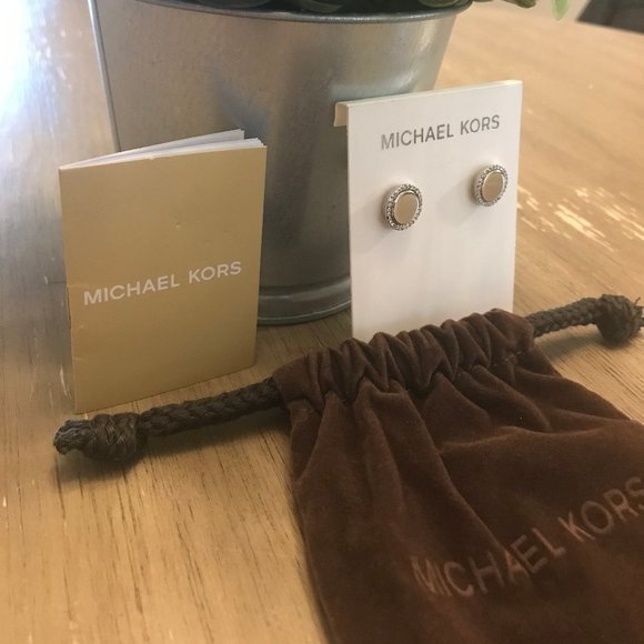 Michael Kors Brilliance Crystal Pave Stud Earrings - Picture 2 of 5